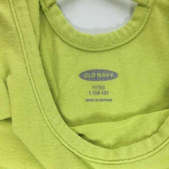 Old Navy Girls Fitted Lattice Back Green Tank Top - Size L (10-12) - Picture 3 of 3